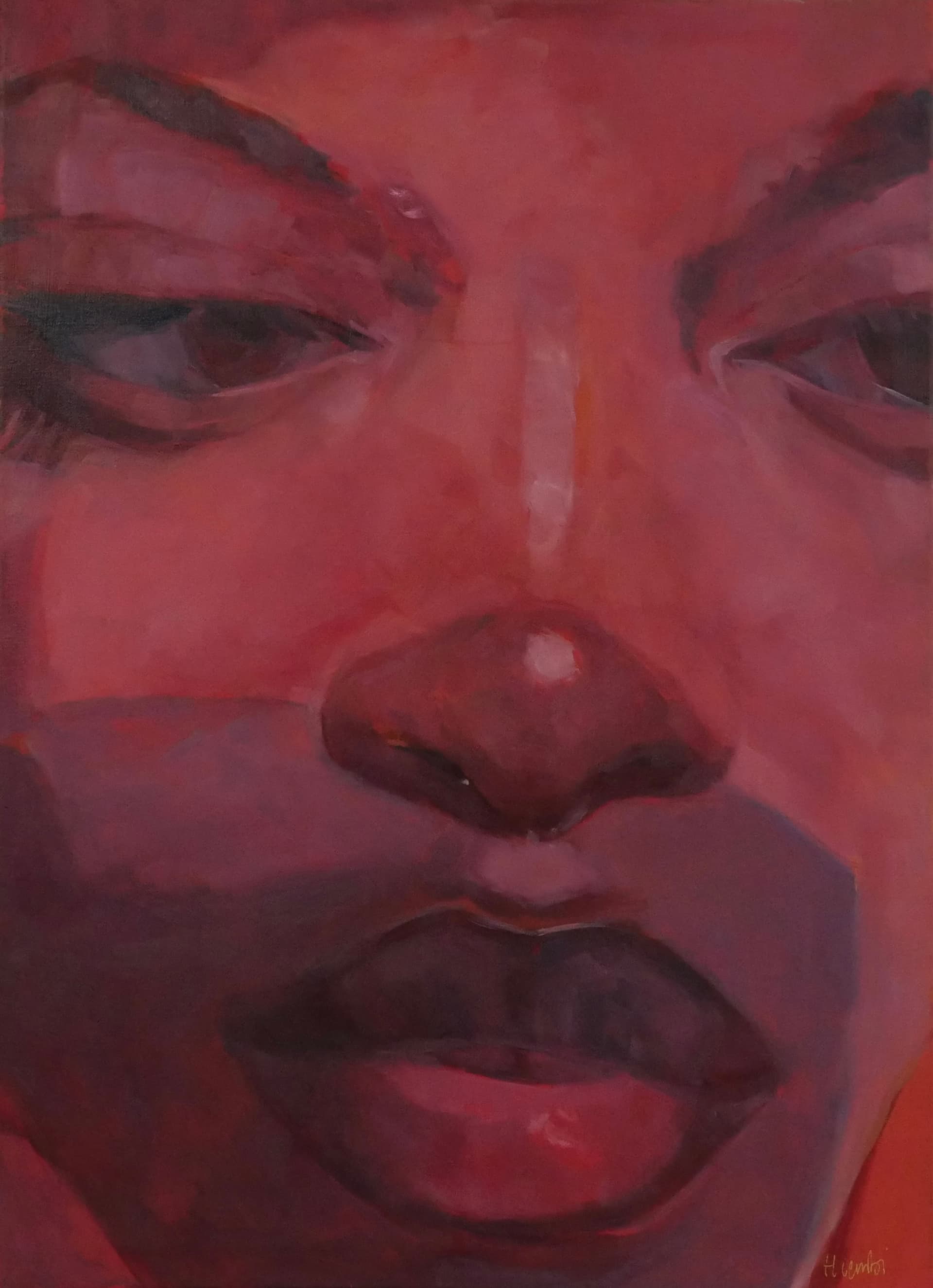 Autoportrait d’une femme fièrement colorée