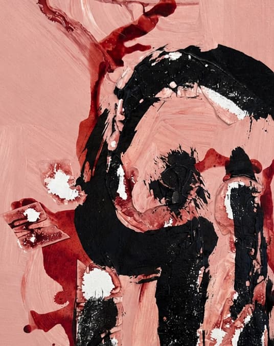 Peinture « Étreinte » par Tristan d'Orgeval, œuvre d'art originale, vue 2